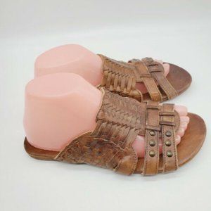 Bed Stu Womens Leather Slide Sandal